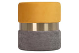PUFF VELVET AMARILLO GRIS 40x40x44 CM