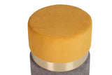 PUFF VELVET AMARILLO GRIS 40x40x44 CM
