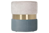 PUFF VELVET AZUL GRIS 40x40x43 CM