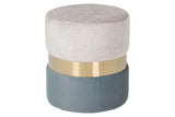 PUFF VELVET AZUL GRIS 40x40x43 CM