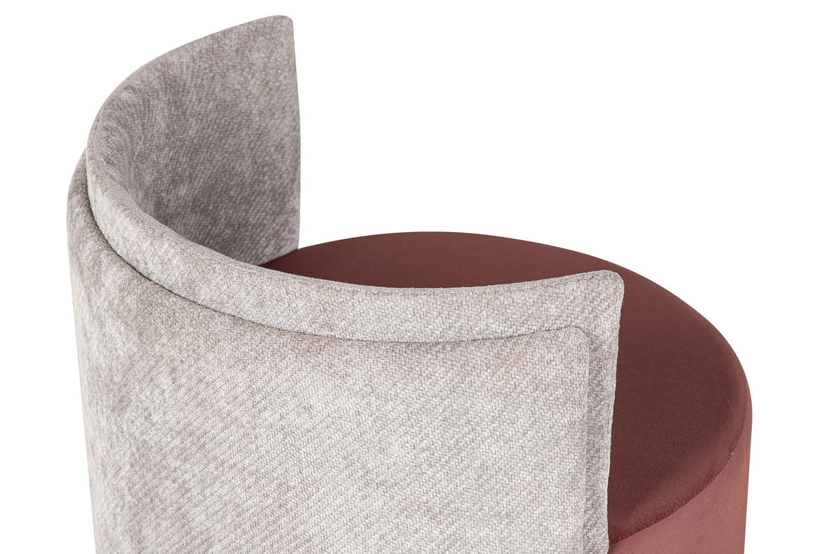 SET BUTACA Y PUFF VELVET 61x61x70 40x40x40 CM