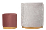 SET BUTACA Y PUFF VELVET 61x61x70 40x40x40 CM
