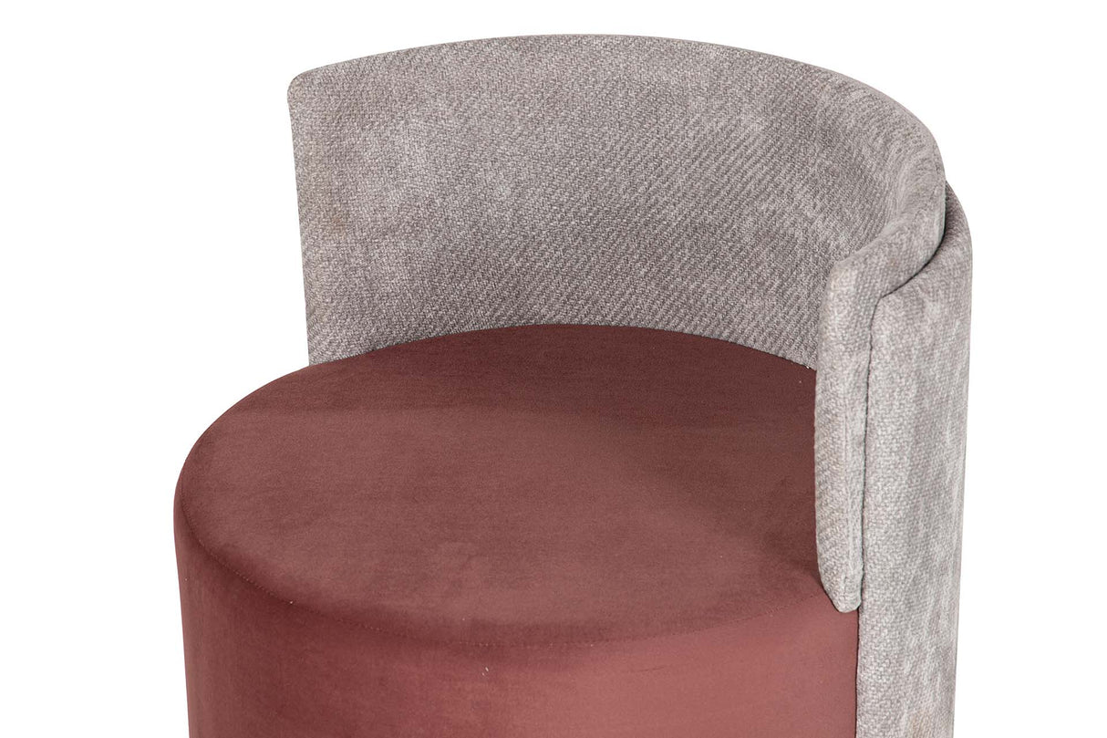 SET BUTACA Y PUFF VELVET 61x61x70 40x40x40 CM