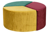 SET 3 PUFFS VELVET 38x30x40 CM