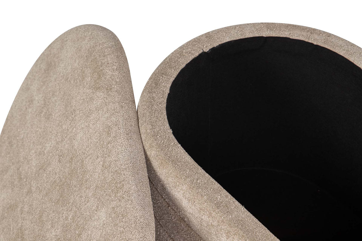 SET 2 PUFFS LINO MADERA 83x48x42 69x38x35 CM