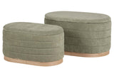 SET 2 PUFFS LINO MADERA 83x48x42 69x38x35 CM