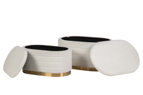 SET 2 PUFFS LINO MADERA 83x48x42 69x38x35 CM