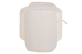 PUFF VELVET CHENILLA BEIGE 70x54x48 CM