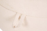PUFF VELVET CHENILLA BEIGE 70x54x48 CM