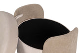 PUFF VELVET CHENILLE BEIGE 70x54x48 CM
