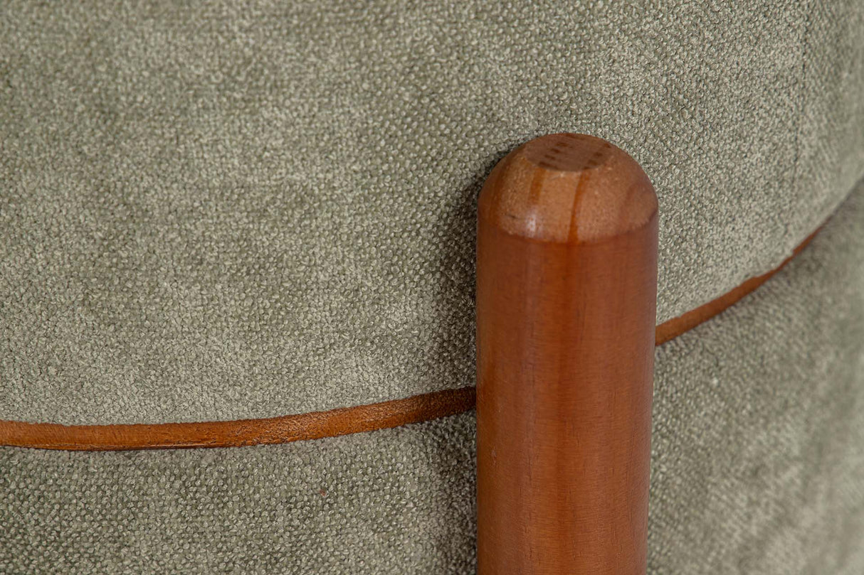 PUFF MADERA VELVET VERDE 40x40x45 CM