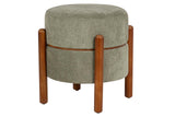 PUFF MADERA VELVET VERDE 40x40x45 CM