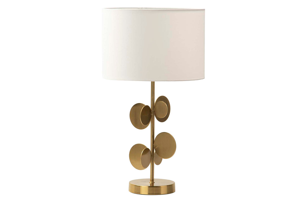 LAMPARA SOBREMESA METAL DORADO 30x30x52 CM