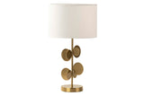 LAMPARA SOBREMESA METAL DORADO 30x30x52 CM