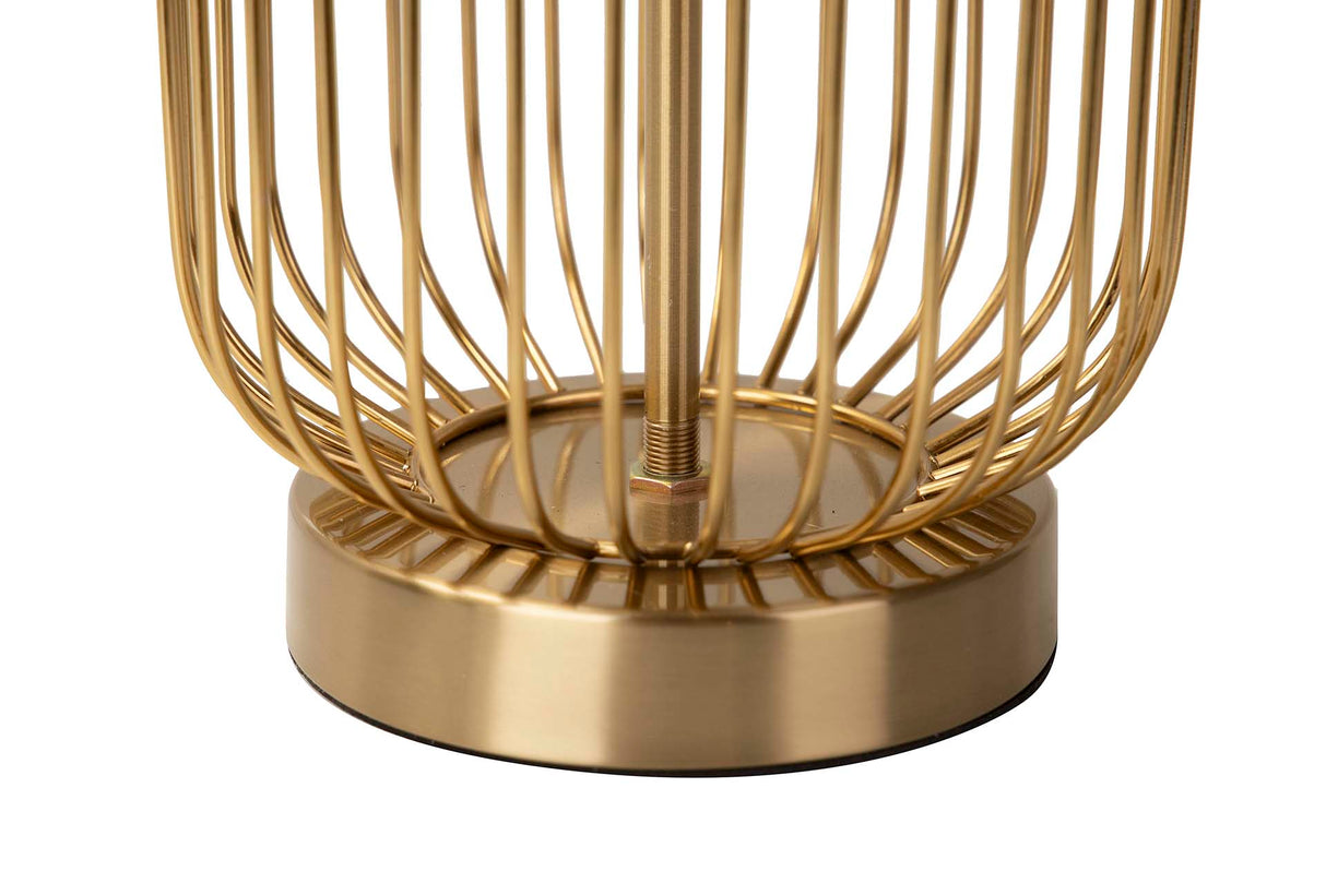 LÁMPARA SOBREMESA METAL DORADO 31x31x58 CM