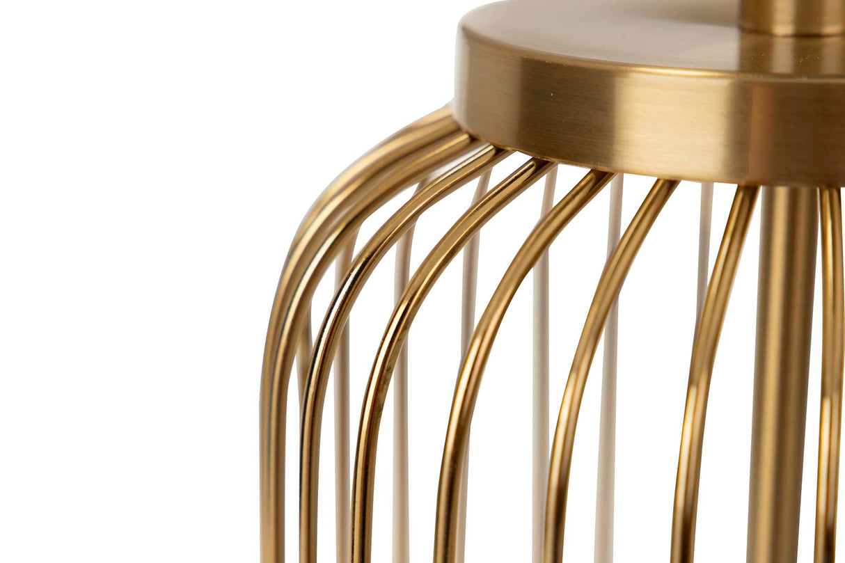 LÁMPARA SOBREMESA METAL DORADO 31x31x58 CM