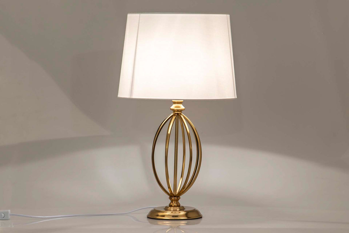 LAMPARA SOBREMESA METAL DORADO 33x33x56 CM