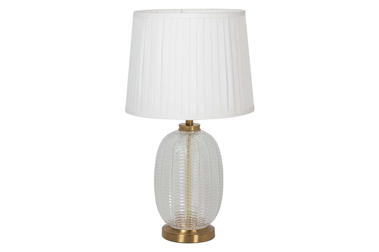 LAMPARA SOBREMESA METAL CRISTAL 33x33x58 CM