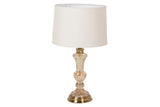LAMPARA SOBREMESA METAL CRISTAL 31x31x52 CM
