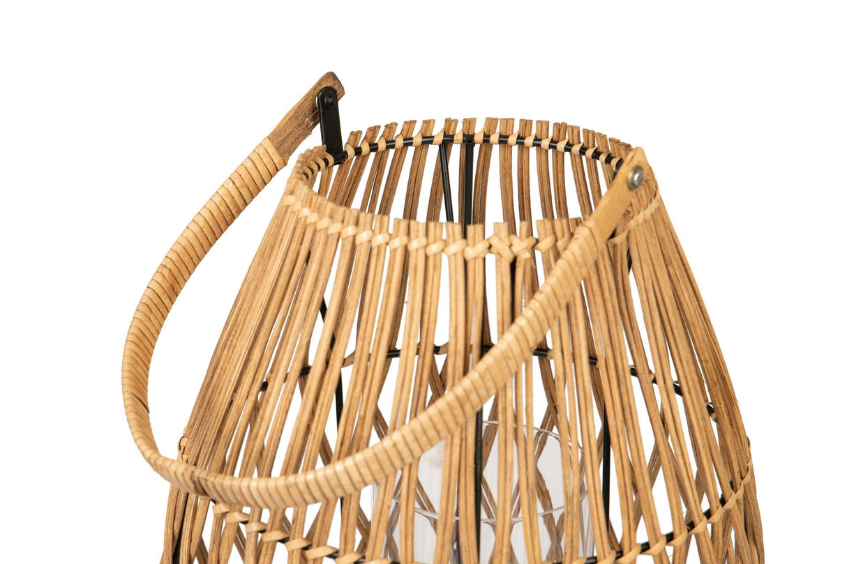 Bambu-metal naturel 29x29x42 cm