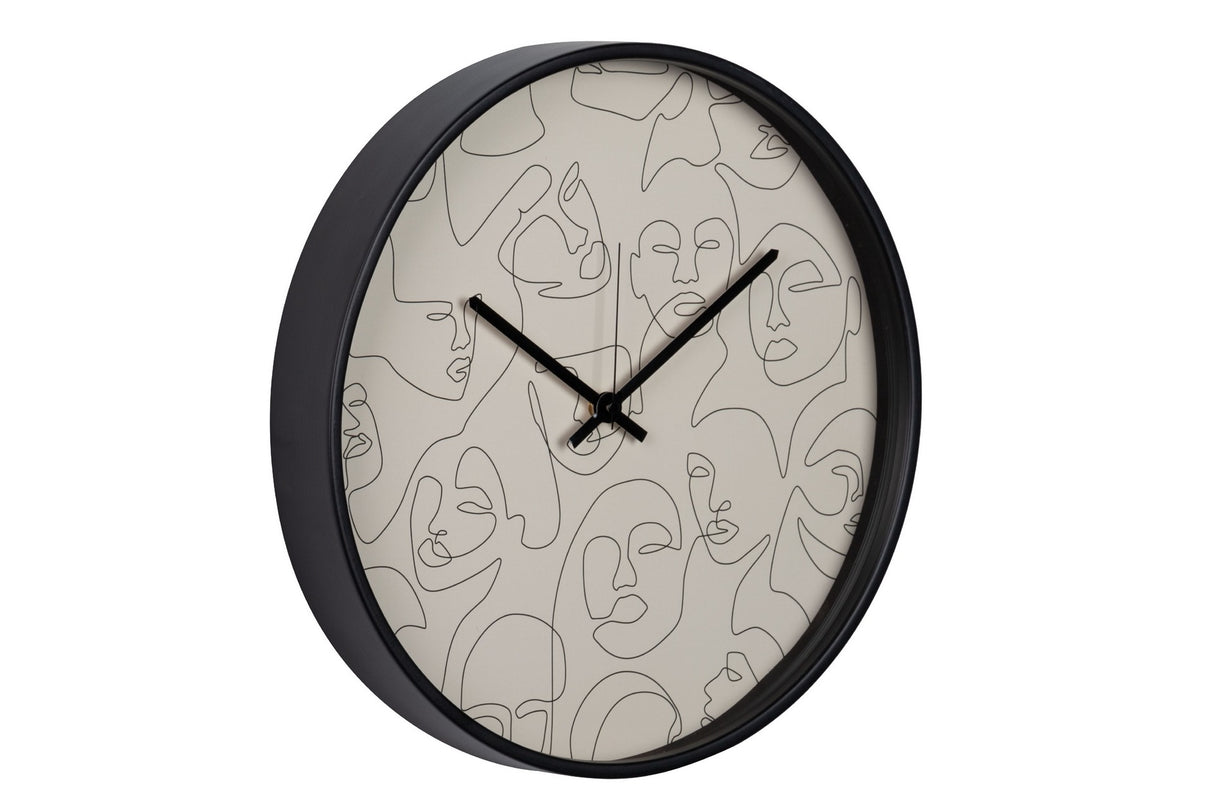 Black Metall Wall Clock 40x4,5x40 cm