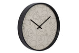 RELOJ PARED METAL NEGRO 40x4,5X40 CM