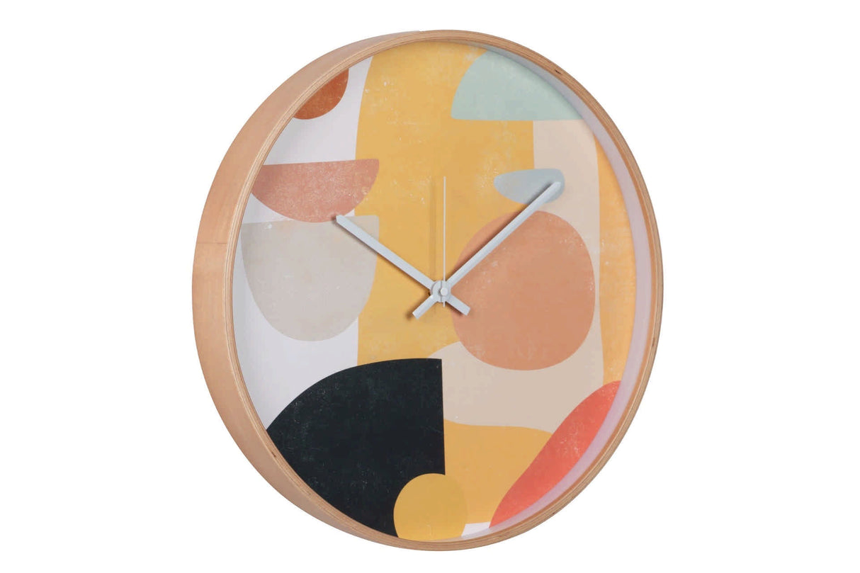 Orologio da parete in metallo naturale 40x4,5x40 cm