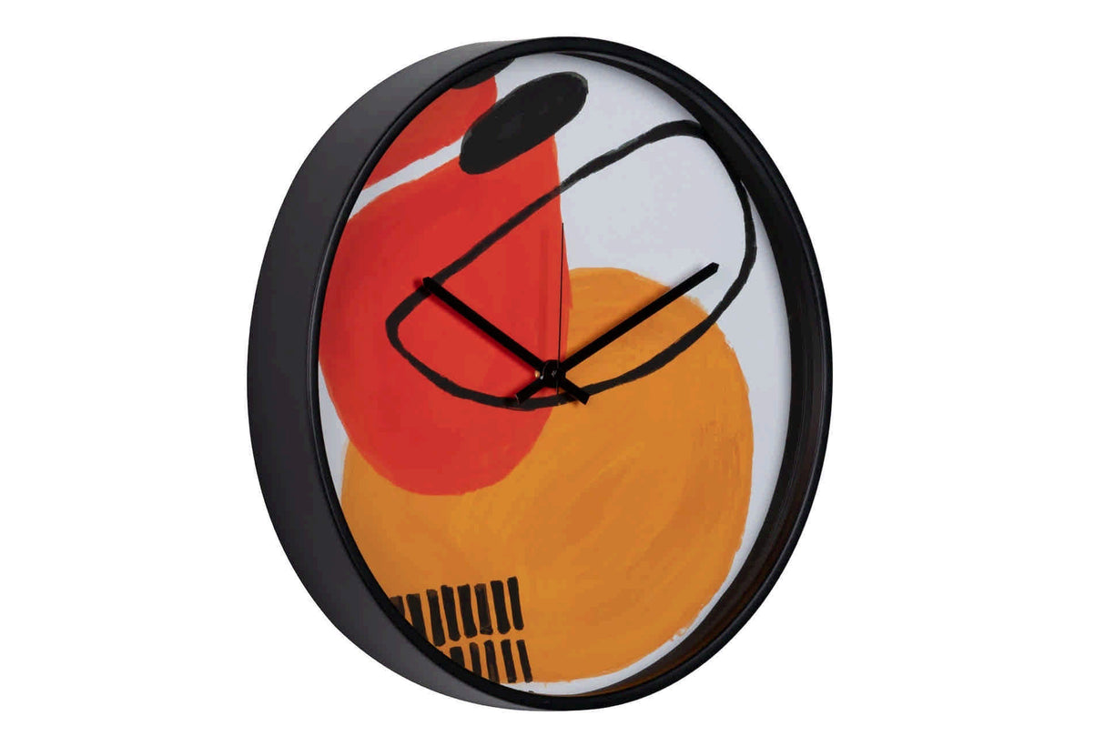 RELOJ PARED METAL NEGRO 40x4,5X40 CM