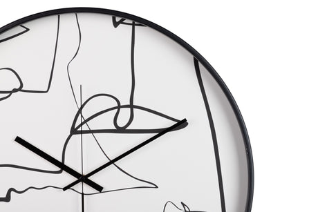 RELOJ PARED METAL NEGRO 60x4,5x60 CM