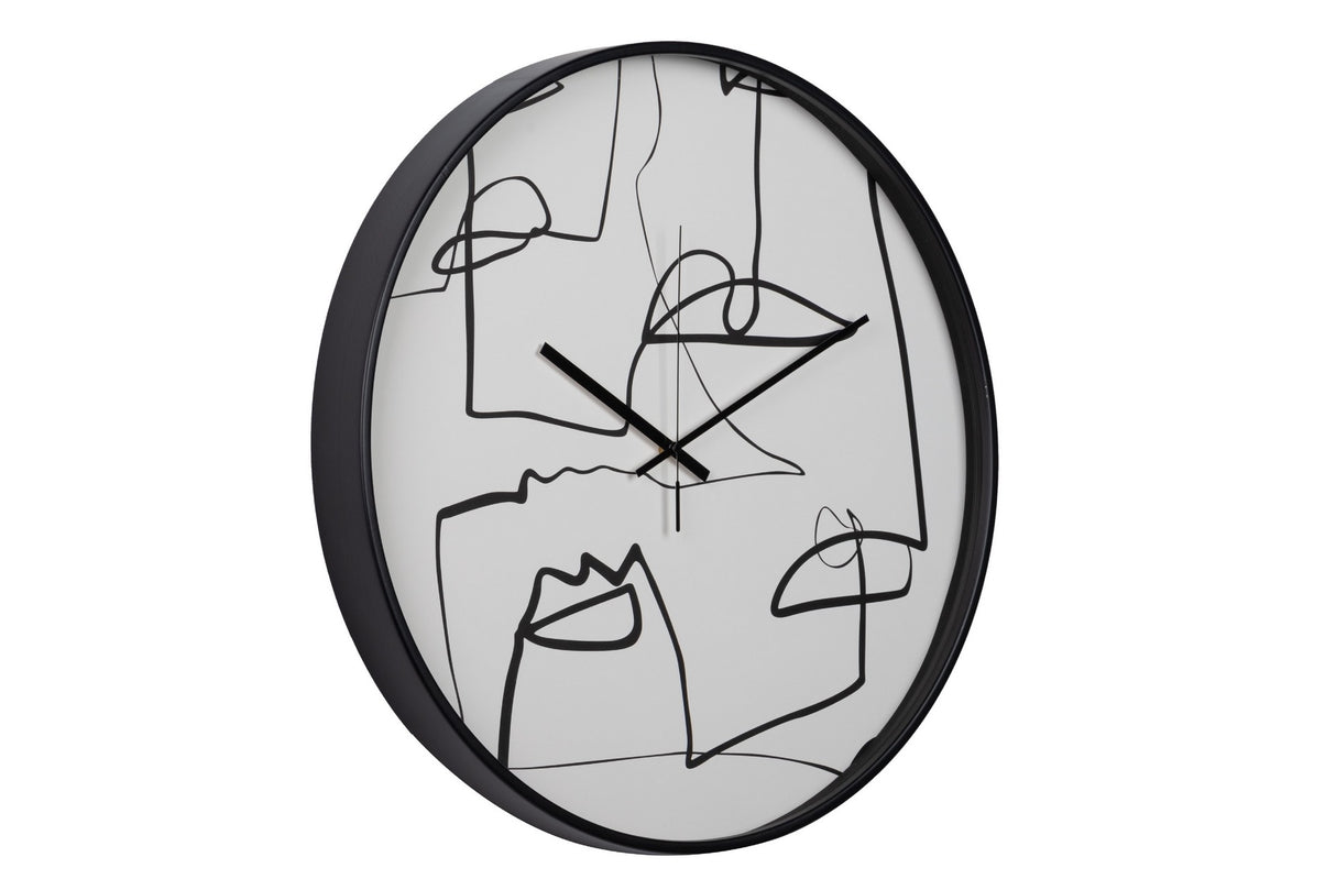 RELOJ PARED METAL NEGRO 60x4,5x60 CM