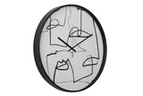 RELOJ PARED METAL NEGRO 60x4,5x60 CM