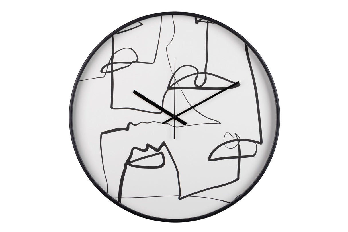 RELOJ PARED METAL NEGRO 60x4,5x60 CM