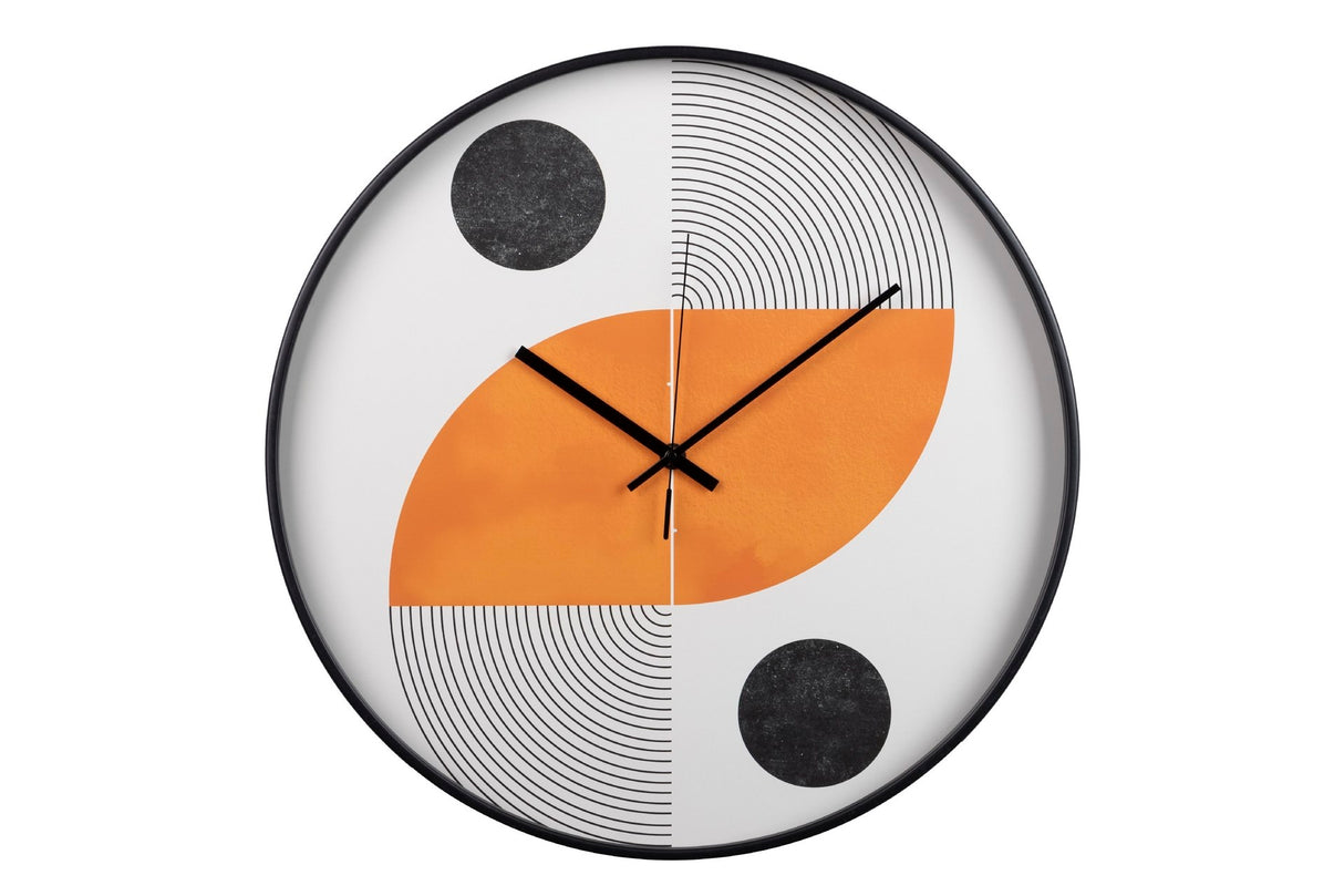 RELOJ PARED METAL NEGRO 60x4,5x60 CM