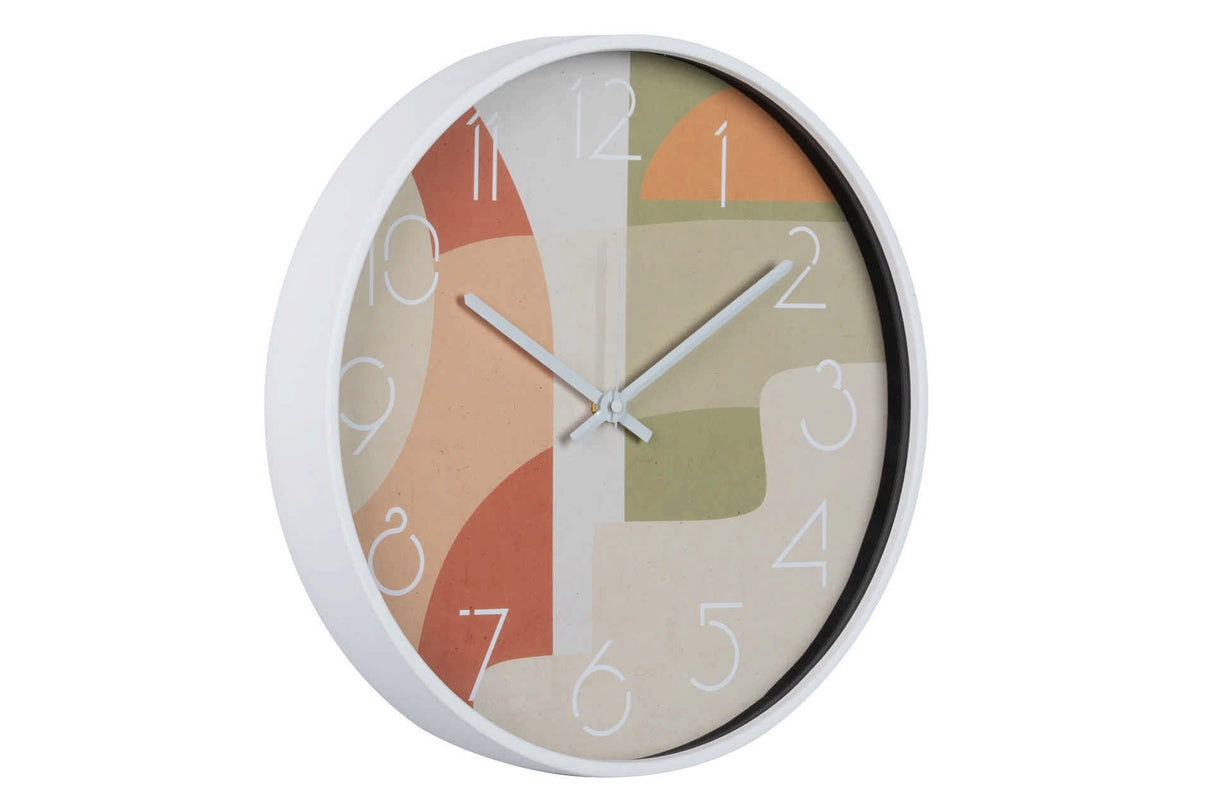 RELOJ PARED METAL BLANCO 40x4,5X40 CM