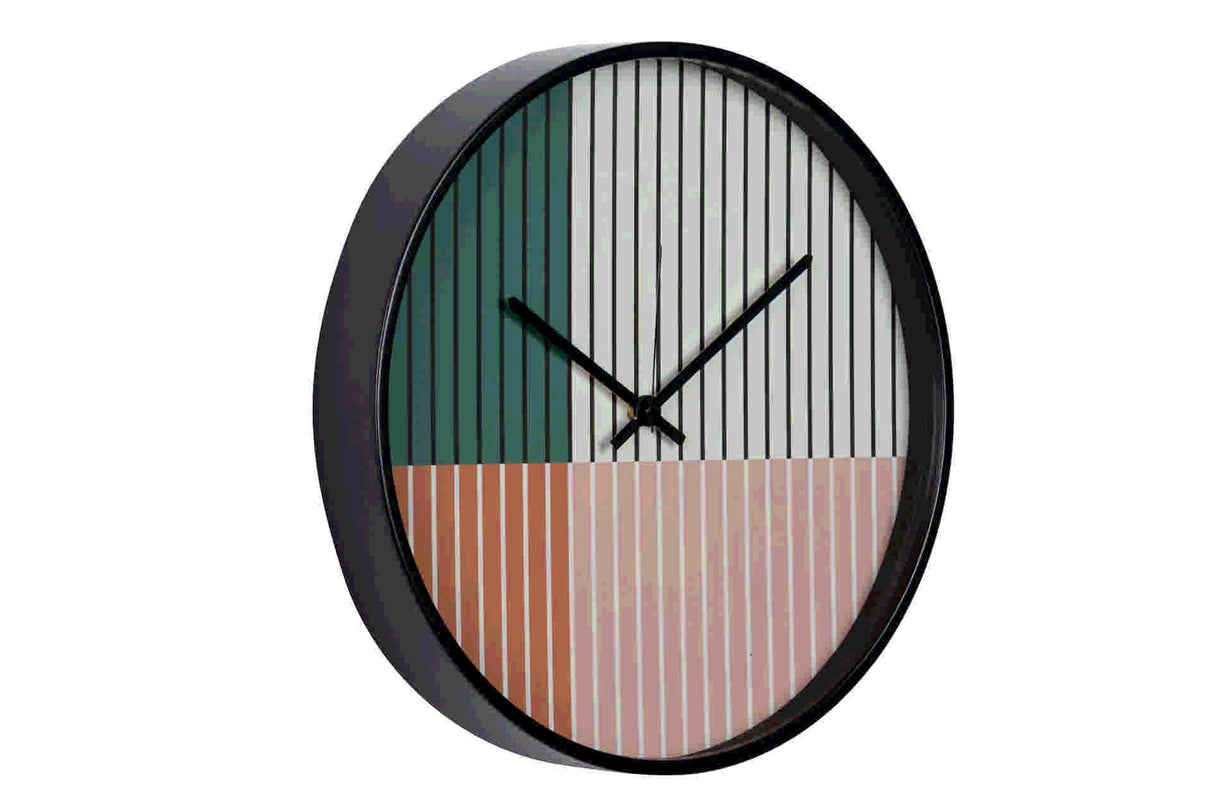 Horloge murale en métal blanc 40x4,5x40 cm