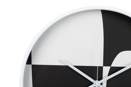 RELOJ PARED METAL BLANCO NEGRO 40x4,5X40 CM