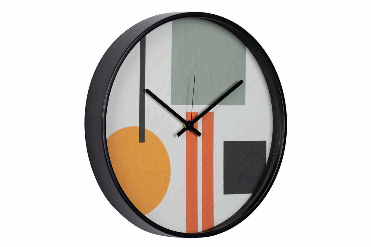 Horloge murale métallique multicolore 40x4,5x40 cm