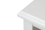 Scrivania in legno intagliato bianco-champa120x45x80cm