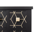 Gabinete Black-Dorado Wood 60x30x100 cm