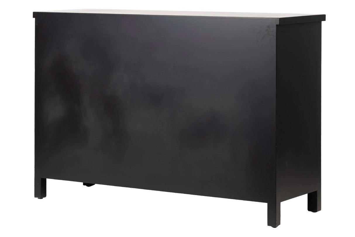 Schwarz-dorado hölzerne sideboard 120x40x80 cm