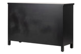 Buffet en bois noir-doado 120x40x80 cm