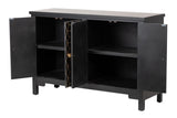 Buffet en bois noir-doado 120x40x80 cm