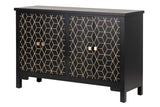 Buffet en bois noir-doado 120x40x80 cm