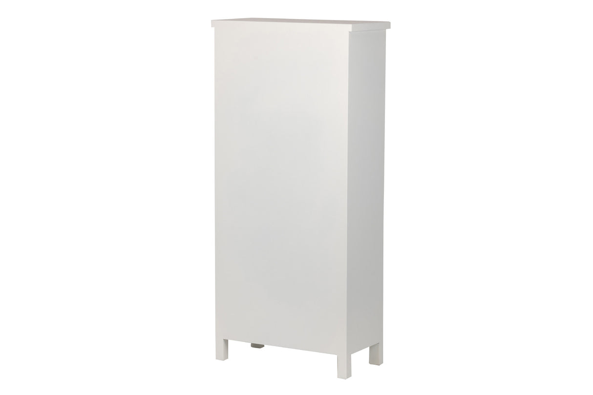 Armoire en bois sculpté blanc 60x30x130 cm