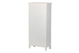 CABINET MADERA TALLADA BLANCO-BEIGE 60x30x130 CM