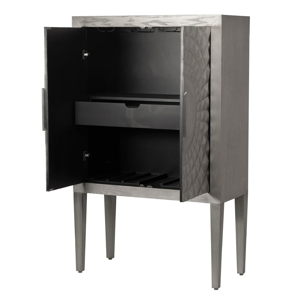 Gabinete alto prata 100x45x161 cm