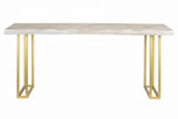 MESA COMEDOR MADERA-METAL BLAN.-DORA. 180x90x77 CM