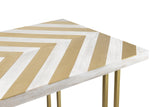 MESA COMEDOR MADERA-METAL BLAN.-DORA. 180x90x77 CM