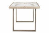 MESA COMEDOR MADERA-METAL CHAMPAGNE 180x90x77 CM