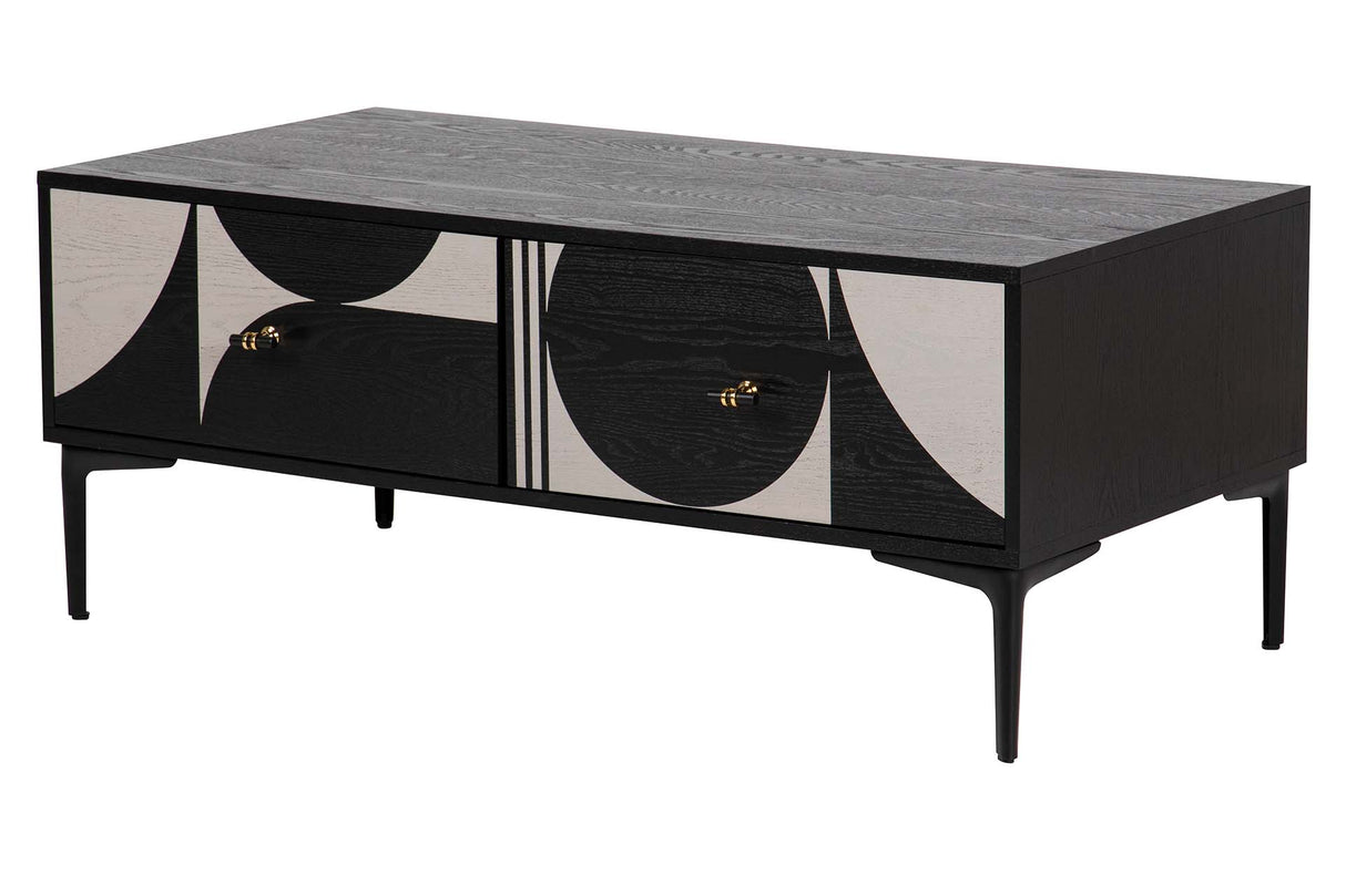 MDF Metal Black Center Tabelle 110x56x45 cm